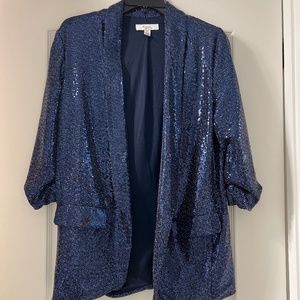 Sequin Blazer Navy Small